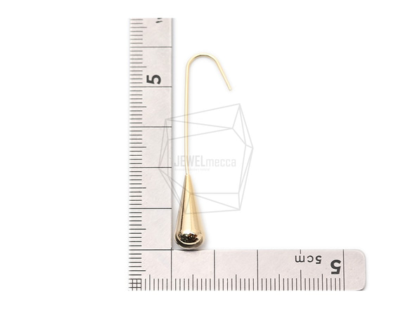 ERG-1558-G【2個入り】カーブプレートフック,Curved Plate Hook Earring 5枚目の画像