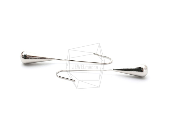 ERG-1558-R【2個入り】カーブプレートフック,Curved Plate Hook Earring 3枚目の画像