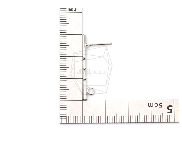 ERG-1560-R [2個]珍珠別針柱狀耳環 第5張的照片