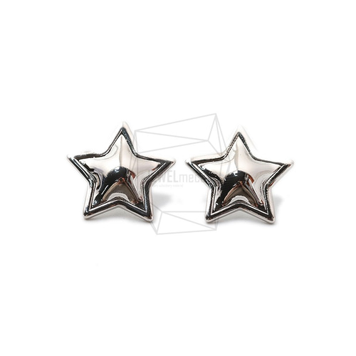 ERG-1564-R【2個入り】スターピアス,Star Earring Post/20mm x 20mm 