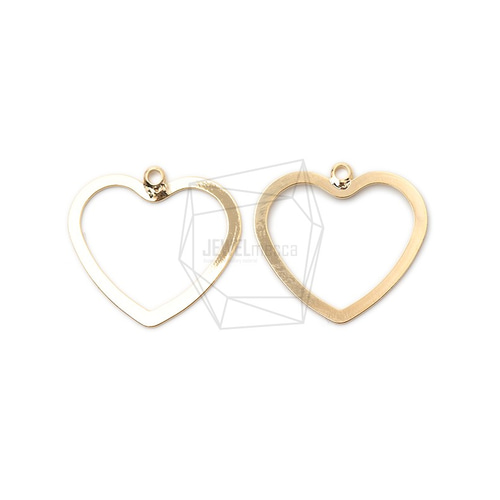 PDT-2389-G【2個入り】ハートアウトラインペンダント,Heart Outline