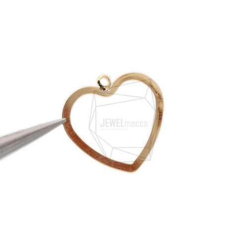 PDT-2389-G【2個入り】ハートアウトラインペンダント,Heart Outline