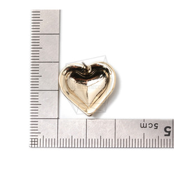 ERG-1572-G【2個入り】ハートピアス,Heart Earring Post/20mm x 20mm 5枚目の画像