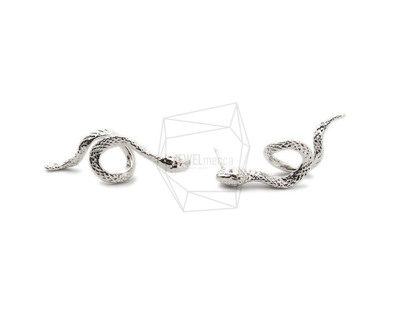 ERG-1582-R [2 件] 蛇形耳環、蛇形耳釘 / 10mm x 20mm 第1張的照片