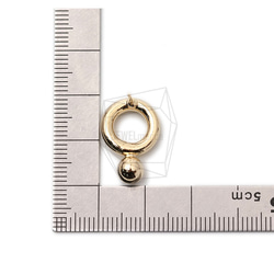 ERG-1583-G [2 件] 圓球耳環，圓球耳環柱 第5張的照片