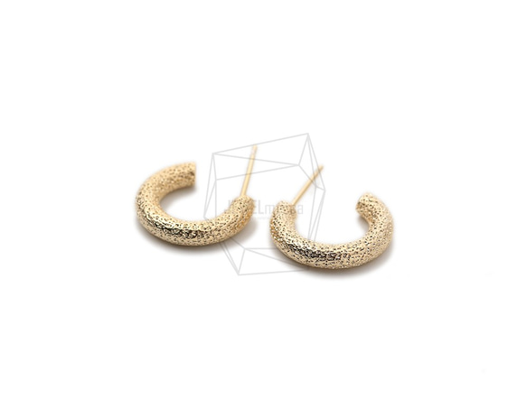 ERG-1585-G【2個入り】フープピアス/Hoop Post Earrings/14mm X 14mm 2枚目の画像