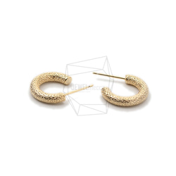 ERG-1585-G【2個入り】フープピアス/Hoop Post Earrings/14mm X 14mm 3枚目の画像