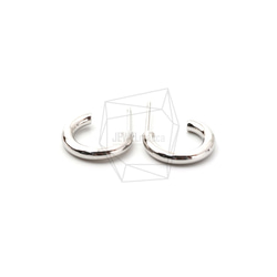 ERG-1587-R【2個入り】フープピアス/Hoop Post Earrings/11mm X 14mm 1枚目の画像