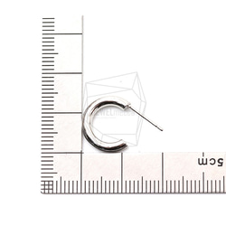 ERG-1587-R【2個入り】フープピアス/Hoop Post Earrings/11mm X 14mm 5枚目の画像