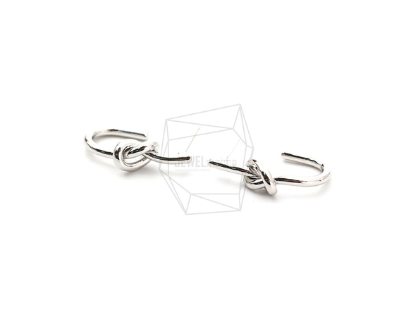 ERG-1588-R【2個入り】インフィニティノットピアス/Infinity Knot Post Earrings 2枚目の画像