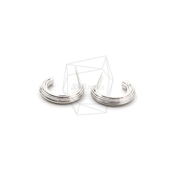 ERG-1590-R【2個入り】フープピアス/Hoop Post Earrings/12mm X 14mm 1枚目の画像