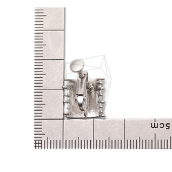 ERG-1579-MR【2個入り】シールドレクタングルイヤリング/ネジバネ/Shield Rectangle Non 5枚目の画像