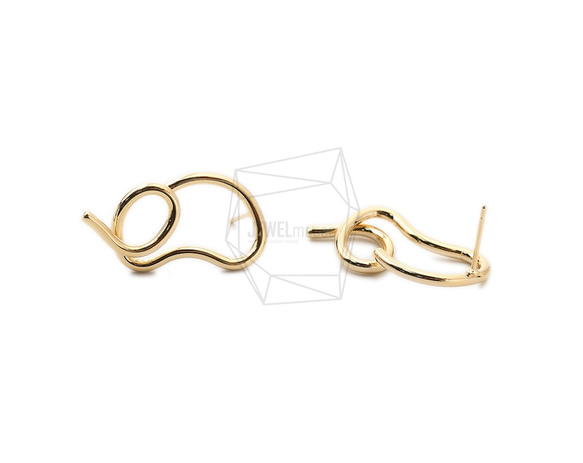 ERG-1594-G【2個入り】プレッツェルピアス,Pretzel Post  Earring 2枚目の画像