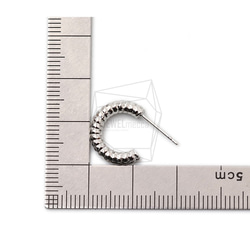 ERG-1595-R [2 件] 圈形耳環 / 圈形耳釘 / 12mm X 15mm 第5張的照片