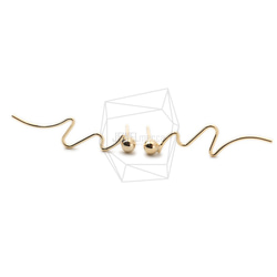 ERG-1596-G [2pieces] Wire Wave Earrings, Wire Wave Post Earrings 第1張的照片