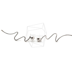 ERG-1596-R [2pieces] Wire Wave Earrings, Wire Wave Post Earrings 第1張的照片