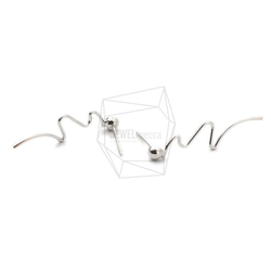 ERG-1596-R [2pieces] Wire Wave Earrings, Wire Wave Post Earrings 第3張的照片