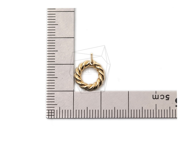 ERG-1597-G [2件]扭紋圓形耳釘 第5張的照片