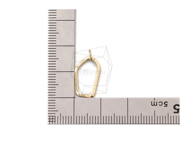 ERG-1599-G [2 件] 五角形耳環，五角形耳釘 / 10mm x 16mm 第5張的照片
