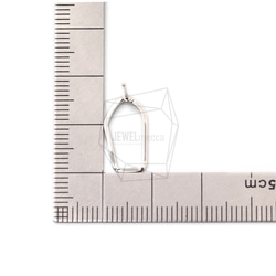 ERG-1599-R [2 件] 五角形耳環，五角形耳釘 / 10mm x 16mm 第5張的照片