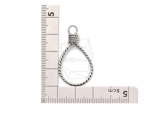 PDT-2400-R【2個入り】ラッソペンダント,Lasso Pendant/20mm X 34mm 5枚目の画像