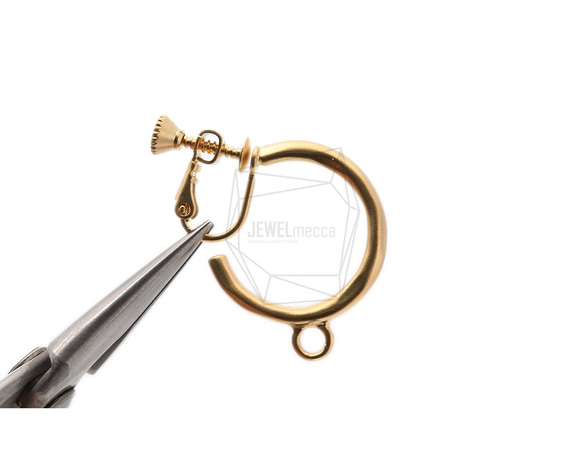 ERG-1604-MG [2件] L型錘形耳環/螺旋彈簧，L型錘形耳釘 第4張的照片
