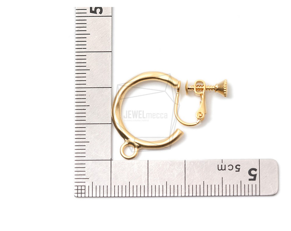 ERG-1604-MG [2件] L型錘形耳環/螺旋彈簧，L型錘形耳釘 第5張的照片