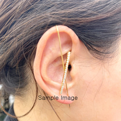 ERG-1610-G【1個入り】 ラップクローラーフックピアス,Ear Wrap Crawler, Hook Cuff 5枚目の画像