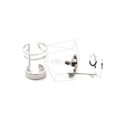 ERG-1627-R [2件]拉絲圓形耳釘耳環 第2張的照片