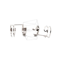 ERG-1627-R [2件]拉絲圓形耳釘耳環 第3張的照片