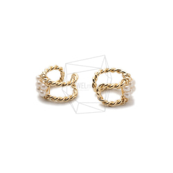 ERG-1628-G【2件】珍珠圓形耳環耳環 第3張的照片