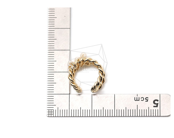 ERG-1628-G【2件】珍珠圓形耳環耳環 第5張的照片