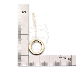 ERG-1633-G [2個]圓形耳鉤，圓形耳鉤 第5張的照片