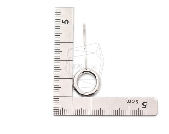 ERG-1633-R [2個]圓形耳鉤，圓形耳鉤 第5張的照片