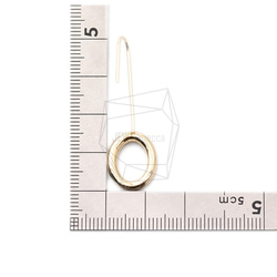 ERG-1635-G [2個]圓形耳鉤，圓形耳鉤 第5張的照片