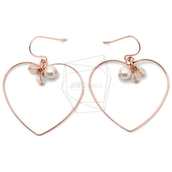 ERG-1647-PG【2個入り】ハートシェイプイヤーフック  ,Heart Shape  Ear Hook 1枚目の画像