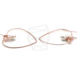 ERG-1647-PG【2個入り】ハートシェイプイヤーフック  ,Heart Shape  Ear Hook 3枚目の画像