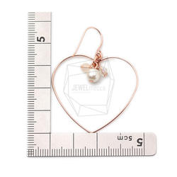ERG-1647-PG【2個入り】ハートシェイプイヤーフック  ,Heart Shape  Ear Hook 5枚目の画像