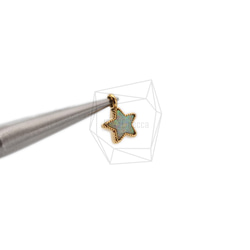 PDT-2431-G【2個入り】オパールスターペンダント ,Synthetic opal Star Pendant 4枚目の画像