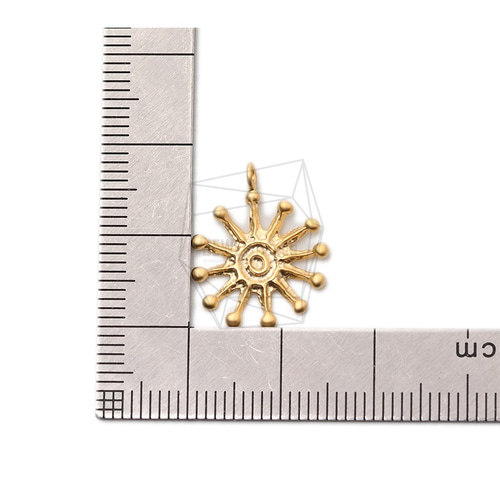 PDT-2438-MG【2個入り】サンフラワーペンダント /Sunflower Pendant