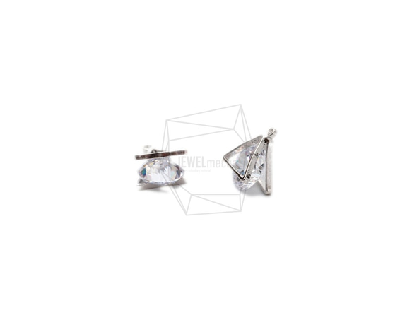 PDT-2443-R [2pieces] 3D Cubic Triangle, Cubic in 3D Star pendant 第3張的照片
