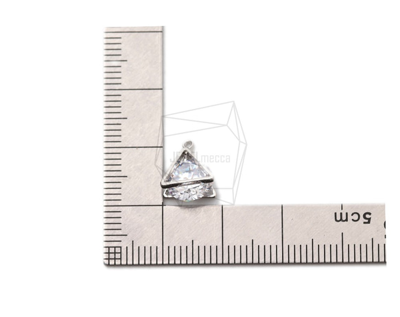 PDT-2443-R [2pieces] 3D Cubic Triangle, Cubic in 3D Star pendant 第5張的照片