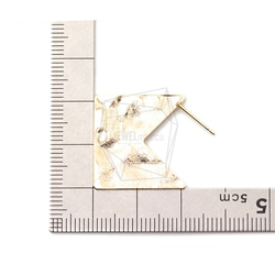 ERG-1664-G [2 件] 方形耳環，截短方形耳釘 第5張的照片