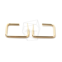 ERG-1667-G [2pieces] Square Earrings, Square Post Earring / 25mm 第1張的照片