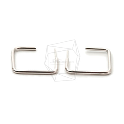 ERG-1667-R [2pieces] Square Earrings, Square Post Earring / 25mm 第1張的照片