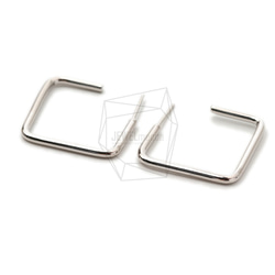 ERG-1667-R [2pieces] Square Earrings, Square Post Earring / 25mm 第2張的照片