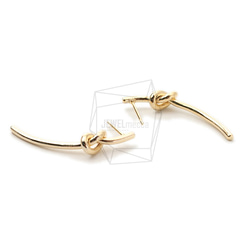 ERG-1673-G [2pieces] Wire Ribbon Earrings, Wire Ribbon Earring / 第3張的照片