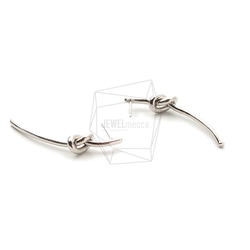 ERG-1673-R【2個入り】ワイヤーリボンピアス  ,Wire Ribbon Earring/10mm X 35mm 3枚目の画像