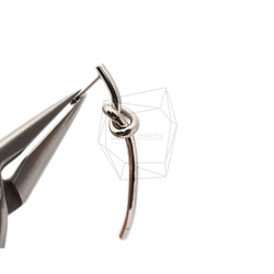 ERG-1673-R【2個入り】ワイヤーリボンピアス  ,Wire Ribbon Earring/10mm X 35mm 4枚目の画像