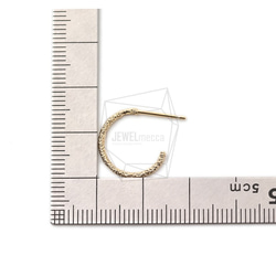 ERG-1678-G [2 件] 圓形耳環，圓形耳柱 / 15mm x 15mm 第5張的照片